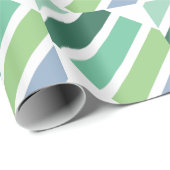Groene en blauwe strepen cadeaupapier (Rol Hoek)