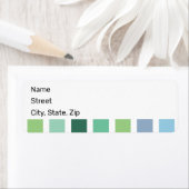 Groene en blauwe strepen etiket (Insitu)