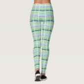 Groene en blauwe strepen leggings (Achterkant)