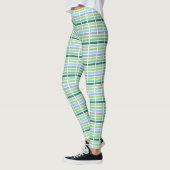 Groene en blauwe strepen leggings (Links)