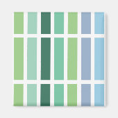 Groene en blauwe strepen magneet (Voorkant)