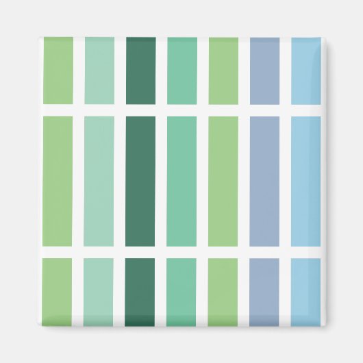 Groene en blauwe strepen magneet (Voorkant)