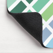 Groene en blauwe strepen muismat (Hoek)