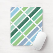 Groene en blauwe strepen muismat (Met muis)