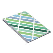 Groene en blauwe strepen notitieboek (Rechterzijde)
