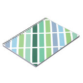 Groene en blauwe strepen notitieboek (Linkerzijde)