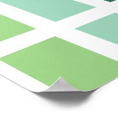 Groene en blauwe strepen poster (Hoek)