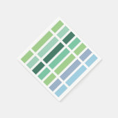 Groene en blauwe strepen servet (Hoek)