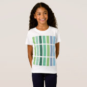Groene en blauwe strepen t-shirt (Voorkant volledig)