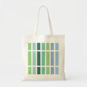 Groene en blauwe strepen tote bag (Voorkant)
