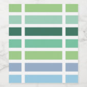 Groene en blauwe strepen wijn etiket (Enkel label)