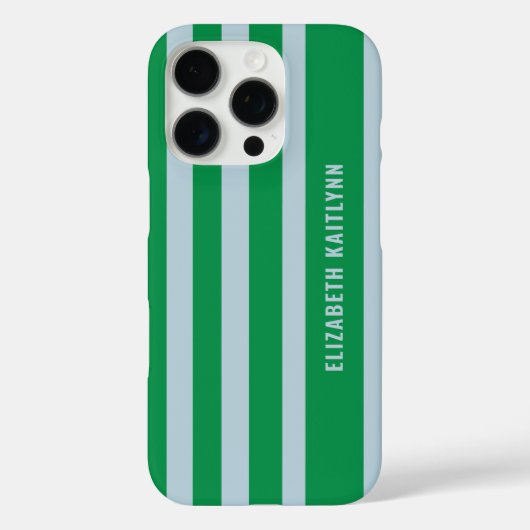 Groene en blauwe strepenpatroon Persoonlijk Case-Mate iPhone Case (Achterkant)