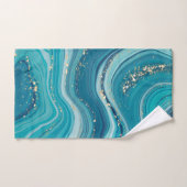 Groene en Blauwe Tones Marble Bath-handdoekset Bad Handdoek (Handdoek)