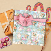 Groene en Blauwe Tuin Feest Cadeaupapier