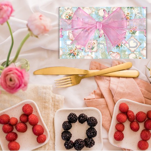 Groene en Blauwe Tuin Feest Cadeaupapier