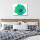 Groene en blauwe tulp canvas print (Insitu (Slaapkamer))
