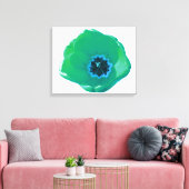 Groene en blauwe tulp canvas print (Insitu (Woonkamer))