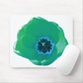 Groene en blauwe tulp muismat (Met muis)