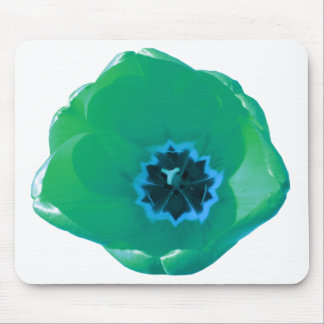 Groene en blauwe tulp muismat