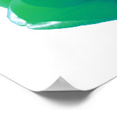 Groene en Blauwe Tulp Poster (Hoek)
