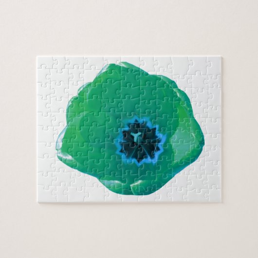 Groene en Blauwe Tulp Puzzle Legpuzzel (Horizontaal)