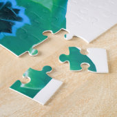 Groene en Blauwe Tulp Puzzle Legpuzzel (Zijkant)