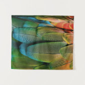 Groene en blauwe veren wandkleed (Voorkant (horizontaal))