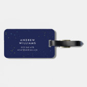 Groene en Blauwe Vibrant Moderne Slagen Bagagelabel (Achterkant horizontaal)