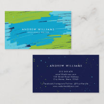 Groene en Blauwe Vibrant Moderne Slagen