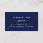 Groene en Blauwe Vibrant Moderne Slagen Visitekaartje (Achterkant)