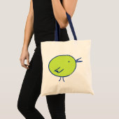 Groene en blauwe vogel tote bag (Voorkant (product))