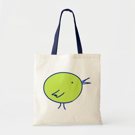 Groene en blauwe vogel tote bag (Voorkant)