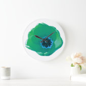 Groene en blauwe wandklok (Huis)