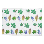 Groene en Blauwe Waterverf bladeren Kussensloop (Achterkant)