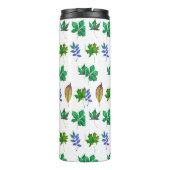 Groene en Blauwe Waterverf bladeren Thermosbeker (Achterkant)