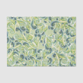 Groene en blauwe werveling tissuepapier