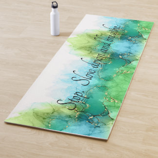 Groene en blauwe yogamat, Adem Yogamat