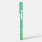 Groene en Blauwgroen Azteekse Chevron Custom Monog Case-Mate iPhone Case (Achterkant / Links)