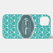 Groene en Blauwgroen geek bril op maat Case-Mate iPhone Case (Achterkant (horizontaal))