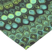 Groene en Blauwgroen Kaleidoscoop Mandala Patroon Lange Tafelloper (Hoek)