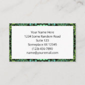 Groene en Blauwgroen Kaleidoscoop Mandala Patroon Visitekaartje (Achterkant)