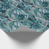 Groene en Blauwgroen Morris Leaves Cadeaupapier (Hoek)