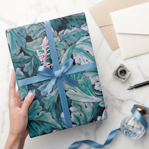 Groene en Blauwgroen Morris Leaves Cadeaupapier