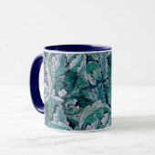 Groene en Blauwgroen Morris Leaves Mok (Voorkant links)