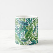 Groene en Blauwgroen tropische palmbanaanmosterdbl Koffiemok (Center)