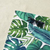 Groene en Blauwgroen tropische palmbanaanmosterdbl Strandlaken (In situ)