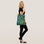 Groene en Blauwgroen tropische palmbanaanmosterdbl Tote Bag (Op model)