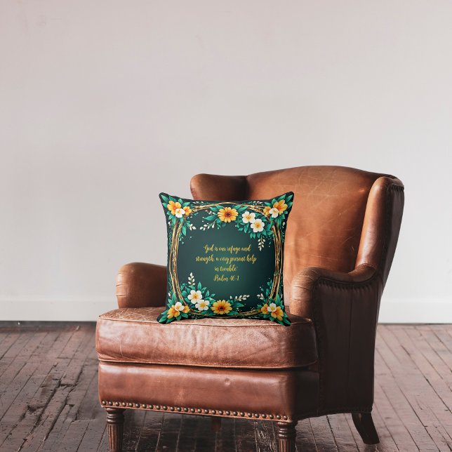 Groene en Bloemenkrans  Kussen (Creator heeft geüpload)