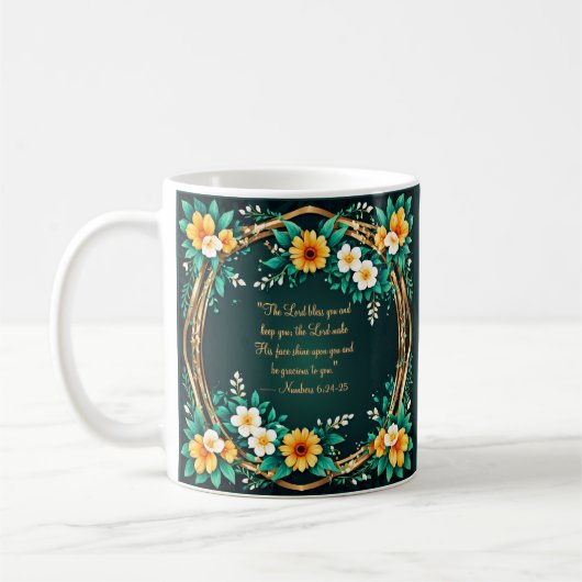 Groene en Bloemenkrans Morgenzegening Mok (Links)