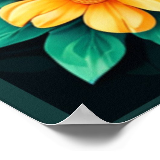 Groene en Bloemenkrans Poster (Hoek)